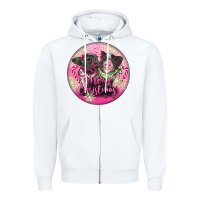 White Pink Merry Christmas Pig Zipper Hoodie - FaDigitalArtStudio