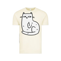 Vintage Arctic cat giving the finger Vintage Tee - linhVisuals