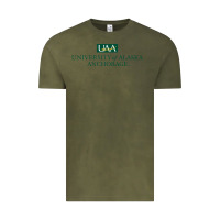 Vintage Olive University Of Alaska Anchorage Vintage Tee - linhVisuals