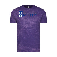 Cloud Purple University Of Memphis Wordmark Vintage Tee - linhVisuals