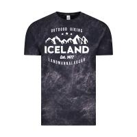 Cloud Black iceland hiking landmannalaugar est 1477 Vintage Tee - linhVisuals