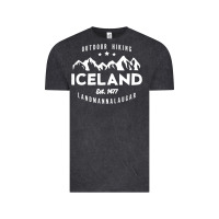 Vintage Black iceland hiking landmannalaugar est 1477 Vintage Tee - linhVisuals