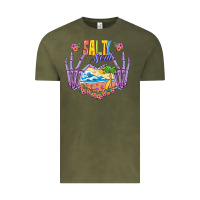 Vintage Olive Salty soul Vintage Tee - NancyCooperArtShop