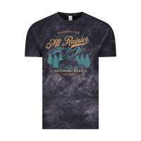 Cloud Black mount rainier national park washington usa vacation hiking Vintage Tee - linhVisuals