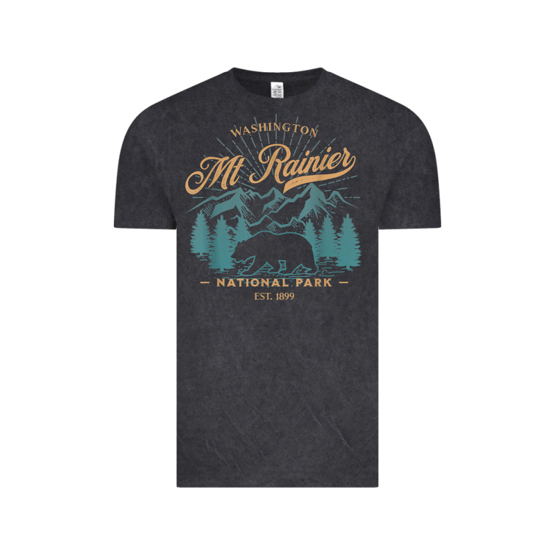Mount Rainier National Park Washington Usa Vacation Hiking Vintage Tee by linhVisuals | Teevron
