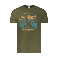 Vintage Olive mount rainier national park washington usa vacation hiking Vintage Tee - linhVisuals