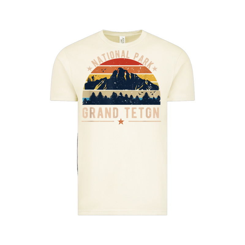 National Park Grand Teton Vintage Retro Hiking Vintage Tee by linhVisuals | Teevron