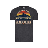 Vintage Black national park grand teton vintage retro hiking Vintage Tee - linhVisuals