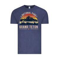 Vintage Denim national park grand teton vintage retro hiking Vintage Tee - linhVisuals