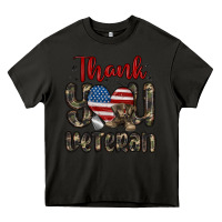 Asphalt thank you veteran Heavy Core Tee - MaliasSmallBusiness