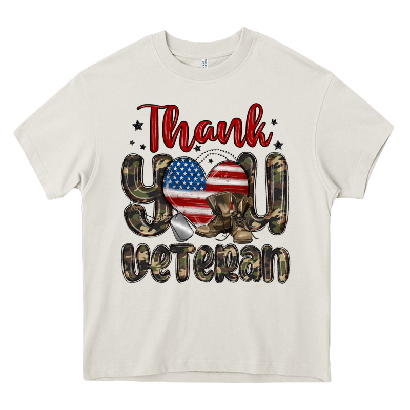 Thank You Veteran Heavy Core Tee by MaliasSmallBusiness | Teevron
