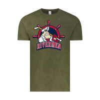 Vintage Olive peoria rivermen Vintage Tee - linhVisuals