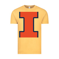 Vintage Mustard Illinois Fighting Illini, Merch Vintage Tee - linhVisuals