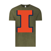 Vintage Olive Illinois Fighting Illini, Merch Vintage Tee - linhVisuals