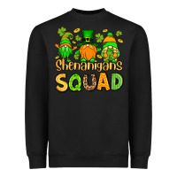 Black St. Patrick's Shenanigans squad gnomies Heavyweight Sweatshirt - OliviaCreatesArt
