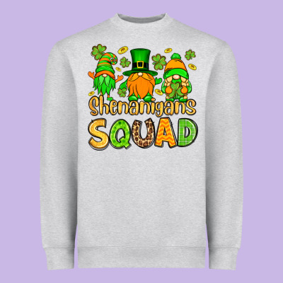 St. Patrick's Shenanigans Squad Gnomies Heavyweight Sweatshirt Designed By Oliviacreatesart