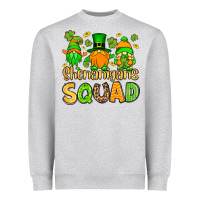 Heather Grey St. Patrick's Shenanigans squad gnomies Heavyweight Sweatshirt - OliviaCreatesArt