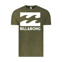 Vintage Olive BILLABONG WAVE Vintage Tee - linhVisuals