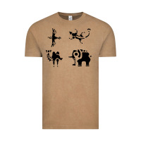 Vintage Coffee divine beasts symbols Vintage Tee - linhVisuals