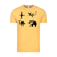 Vintage Mustard divine beasts symbols Vintage Tee - linhVisuals