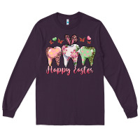 Plum Happy Easter Dental Long Sleeve Tee - RanaPortraitStore
