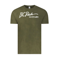 Vintage Olive bc rich guitar Vintage Tee - linhVisuals