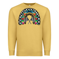 Antique Gold Racing Rainbow Premium Sweatshirt - CowhideDigitalArt