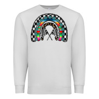Dove Grey Racing Rainbow Premium Sweatshirt - CowhideDigitalArt