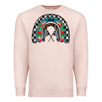 Pale Pink Racing Rainbow Premium Sweatshirt - CowhideDigitalArt