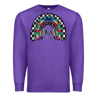 Purple Racing Rainbow Premium Sweatshirt - CowhideDigitalArt