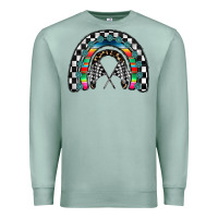 Seafoam Racing Rainbow Premium Sweatshirt - CowhideDigitalArt