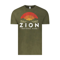 Vintage Olive retro zion national park us vintage utah adventure hiking Vintage Tee - linhVisuals