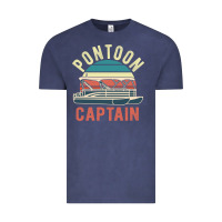 Vintage Denim pontoon captain vintage boating party funny gift for pontooning lover Vintage Tee - linhVisuals