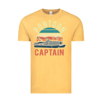 Vintage Mustard pontoon captain vintage boating party funny gift for pontooning lover Vintage Tee - linhVisuals