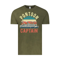 Vintage Olive pontoon captain vintage boating party funny gift for pontooning lover Vintage Tee - linhVisuals