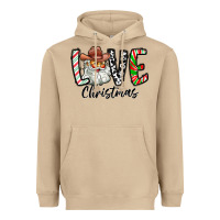 Mushroom Love Christmas Santa Heavyweight Hoodie - CowhideDigitalArt