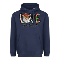 Navy Love Christmas Santa Heavyweight Hoodie - CowhideDigitalArt