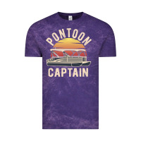 Cloud Purple retro pontoon captain of the boat funny river cruising gift for pontoo Vintage Tee - linhVisuals