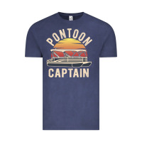Vintage Denim retro pontoon captain of the boat funny river cruising gift for pontoo Vintage Tee - linhVisuals