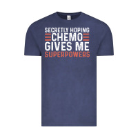 Vintage Denim secretly hoping chemo gives me superpowers cancer awareness gifts Vintage Tee - linhVisuals