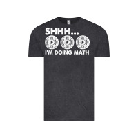Vintage Black shhh i'm doing math gym funny bodybuilding weightlifting humor quote Vintage Tee - linhVisuals