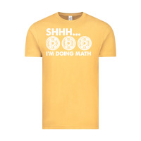 Vintage Mustard shhh i'm doing math gym funny bodybuilding weightlifting humor quote Vintage Tee - linhVisuals