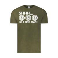 Shhh I'm Doing Math Gym Funny Bodybuilding Weightlifting Humor Quote Vintage Tee | Teevron