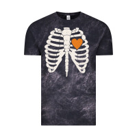 Cloud Black skeleton rib case orange pumpkin heart vintage halloween anatomy costu Vintage Tee - linhVisuals