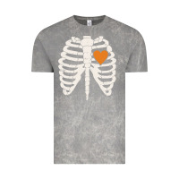 Cloud Rock skeleton rib case orange pumpkin heart vintage halloween anatomy costu Vintage Tee - linhVisuals