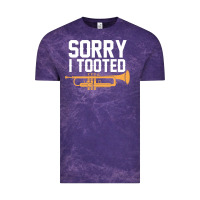 Cloud Purple sorry i tooted funny trumpet player pun gift sarcastic humor quote Vintage Tee - linhVisuals