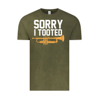 Vintage Olive sorry i tooted funny trumpet player pun gift sarcastic humor quote Vintage Tee - linhVisuals