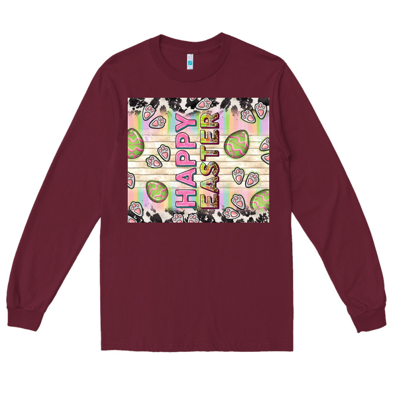 Happy Easter With Cowhide Long Sleeve Tee by TumblerDesignByShophia | Teevron