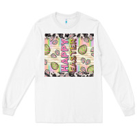 White happy easter with cowhide Long Sleeve Tee - TumblerDesignByShophia