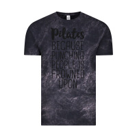 Cloud Black pilates because punching people is frowned upon t shirt Vintage Tee - linhVisuals